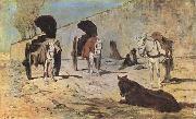 Giovanni Segantini Roman Carts (mk09) oil painting on canvas